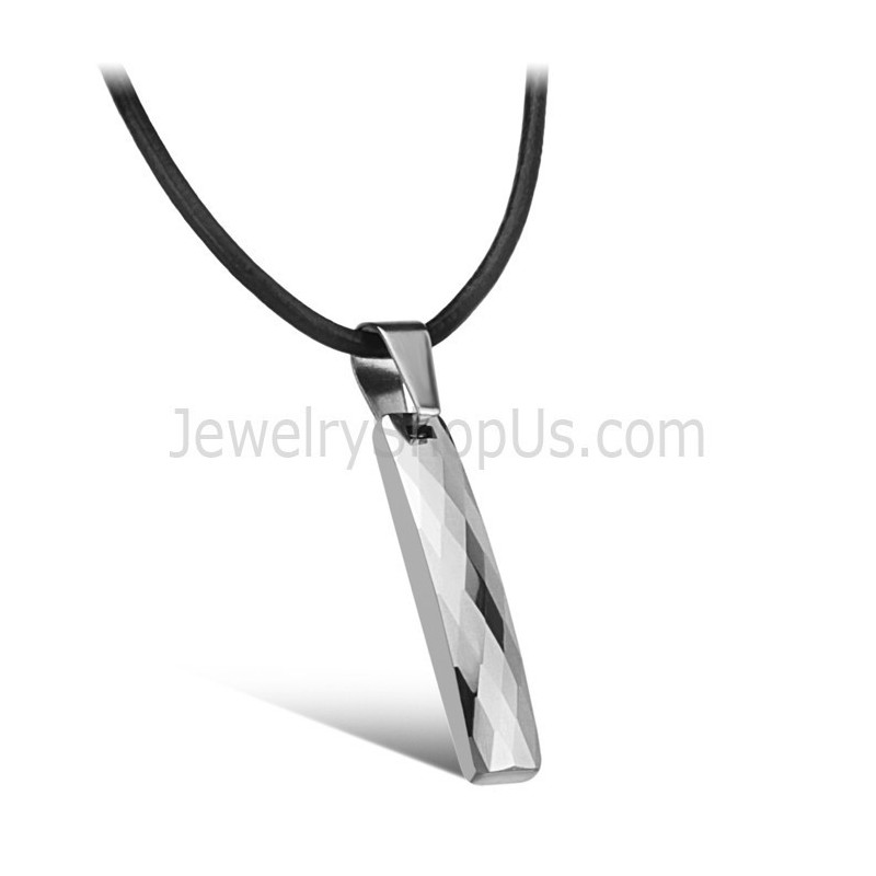 Ορθογώνιο Ανδρικό Μενταγιόν Tungsten High Polish C631 Ορθογώνιο Ανδρικό Μενταγιόν Tungsten High Polish C631