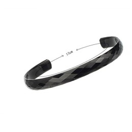 Μαύρα Βραχιόλια Ζευγαριού Tungsten High Polish C896