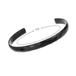 Μαύρα Βραχιόλια Ζευγαριού Tungsten High Polish C896