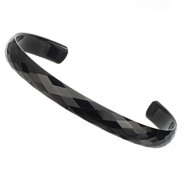 Μαύρα Βραχιόλια Ζευγαριού Tungsten High Polish C896