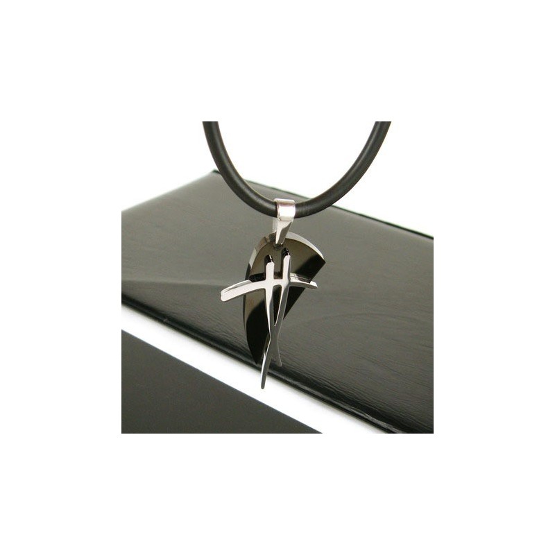 Κολιέ Sutra Man Black Symbol Από Τιτάνιο Και Ατσάλι, Δώρο Κολιέ Sutra Man Black Symbol Από Τιτάνιο Και Ατσάλι, Δώρο