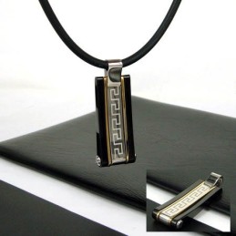 Κολιέ Cool Man Unique Glyph Strip Από Τιτάνιο Και Ατσάλι