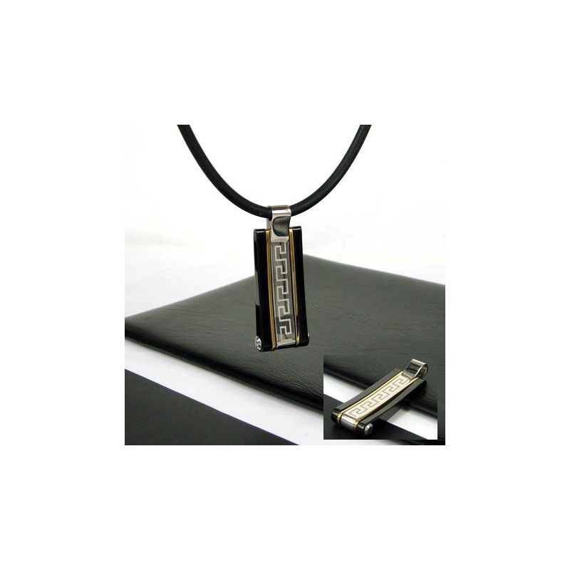 Κολιέ Cool Man Unique Glyph Strip Από Τιτάνιο Και Ατσάλι Κολιέ Cool Man Unique Glyph Strip Από Τιτάνιο Και Ατσάλι