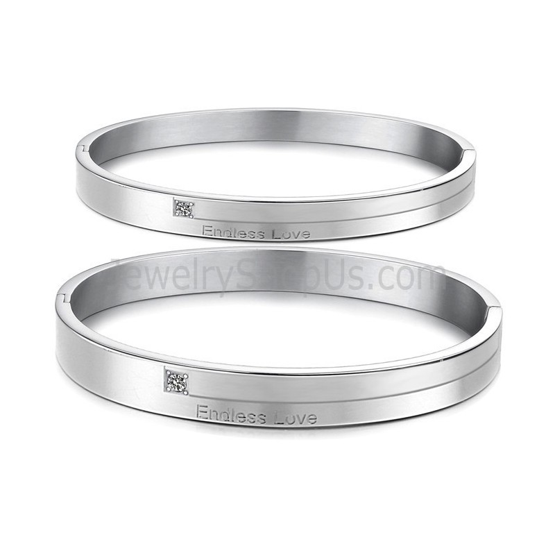 Βραχιόλια Για Ζευγάρια Tatanium "Endless Love" Με Στρας C870