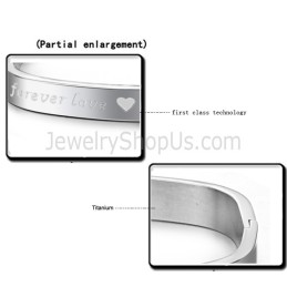Βραχιόλια Για Ζευγάρια Tatanium Square "Foreverlove" C865