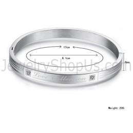 Βραχιόλια Για Ζευγάρια Tatanium "Love Collection" Με Στρας C849