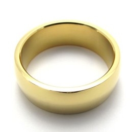 Δαχτυλίδι Από Γυαλισμένο Χρυσό Τιτάνιο