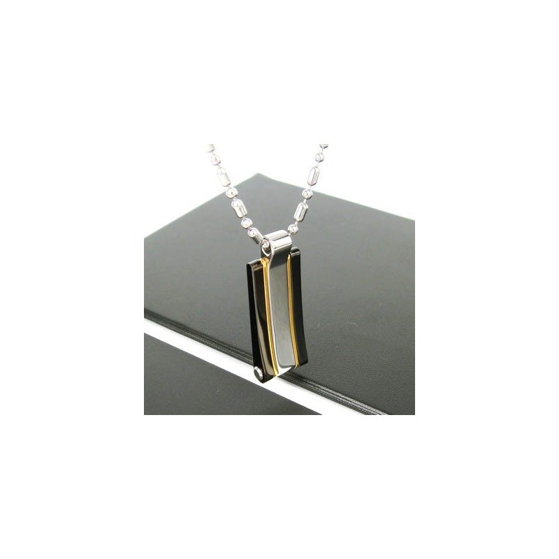 Κολιέ Sutra Man Από Χρυσό 24 Καρατίων Με Λεία Επιφάνεια Από Τιτάνιο Και Ατσάλι