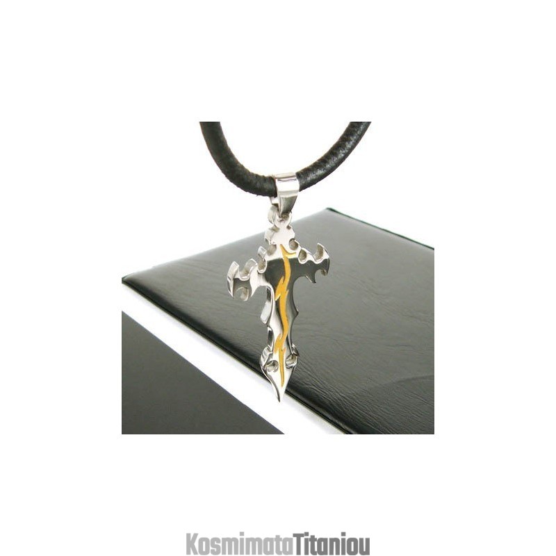 Μενταγιόν Noble Man Cross Από Καθαρό Τιτάνιο Χωρίς Αλυσίδα Μενταγιόν Noble Man Cross Από Καθαρό Τιτάνιο Χωρίς Αλυσίδα
