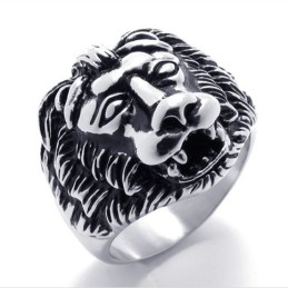 Δαχτυλίδι Από Τιτάνιο Με Λιοντάρι