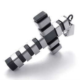 Μαύρο Μενταγιόν Σταυρού Από Τιτάνιο