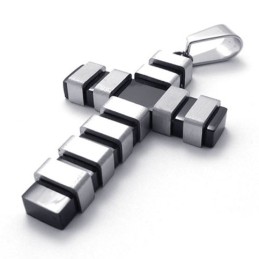 Μαύρο Μενταγιόν Σταυρού Από Τιτάνιο