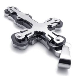 Μαύρο Μενταγιόν Σταυρού Από Τιτάνιο