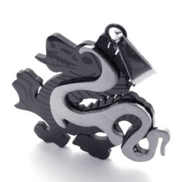 Μενταγιόν Από Τιτάνιο Black Dragon