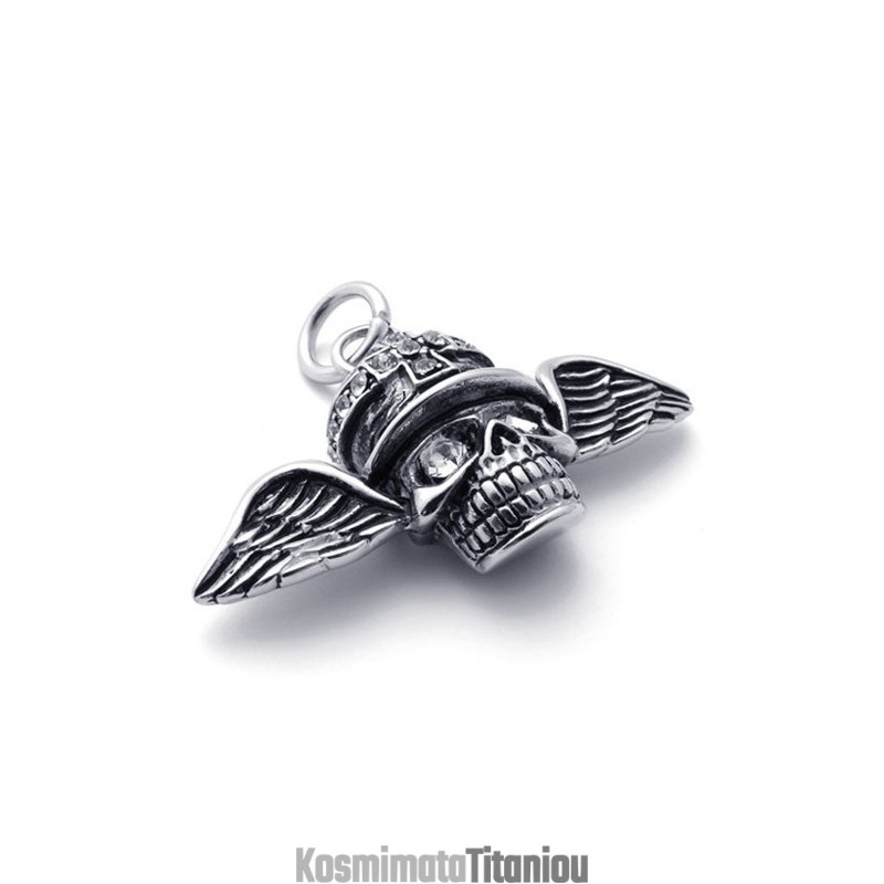 Κρεμαστό Τιτανίου Wings Skull Diamond Κρεμαστό Τιτανίου Wings Skull Diamond