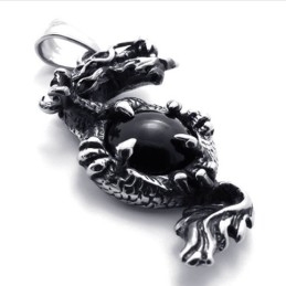 Μενταγιόν Από Τιτάνιο Με Πετράδι Dragon Gem