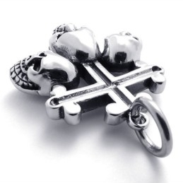 Σταυρός Από Τιτάνιο Με Κρανίο