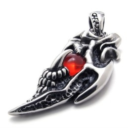 Μενταγιόν Από Τιτάνιο Wings Red Gem