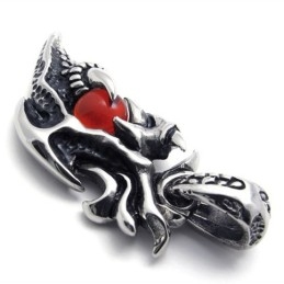 Μενταγιόν Από Τιτάνιο Wings Red Gem