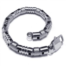 Ανδρικό Βραχιόλι Charm Από Ασημένιο Τιτάνιο 316L