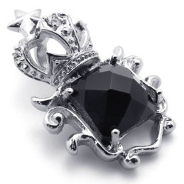 Μενταγιόν Από Τιτάνιο Με Στέμμα Gem Crown