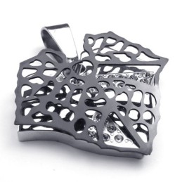 Μενταγιόν Από Τιτάνιο Black Leaf Lovers