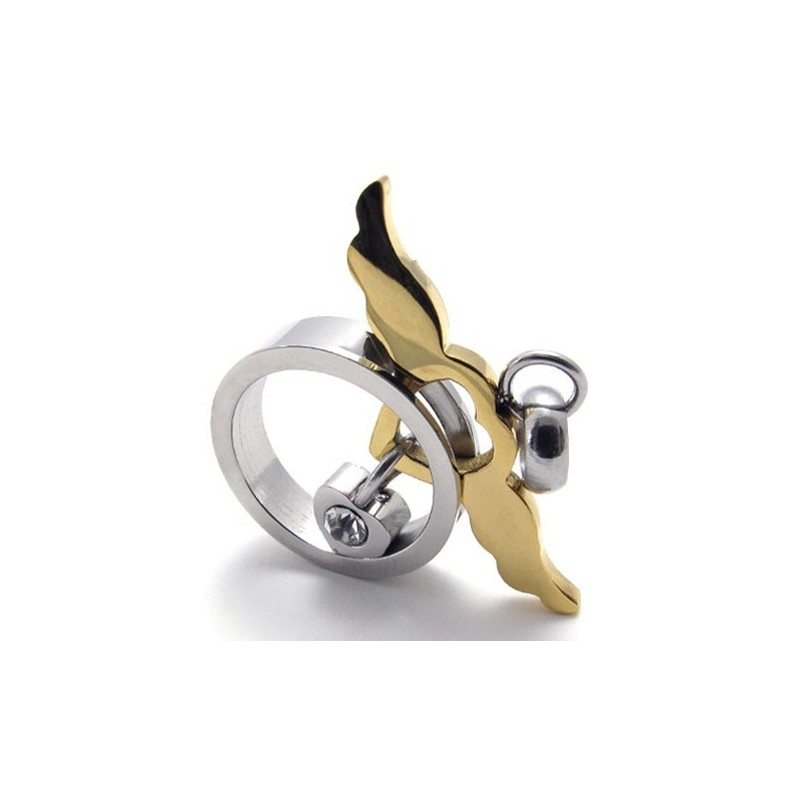 Γυναικείο Μενταγιόν Από Τιτάνιο Με Χρυσό Άγγελο