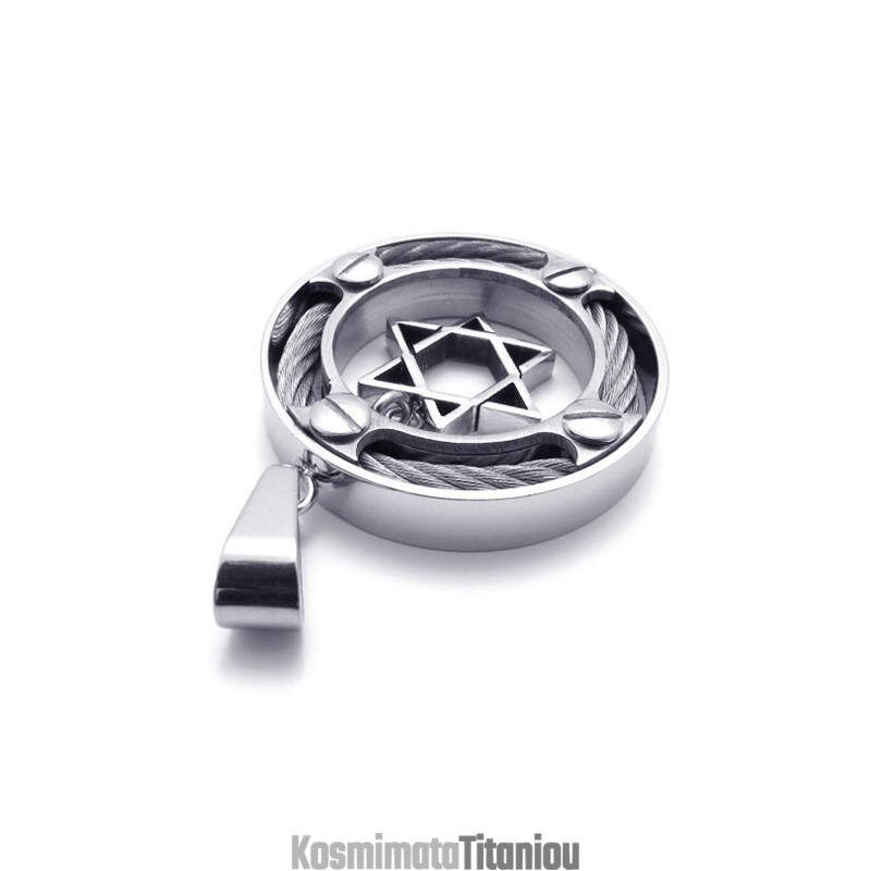 Μενταγιόν Από Τιτάνιο Cable Ring Lovers Μενταγιόν Από Τιτάνιο Cable Ring Lovers