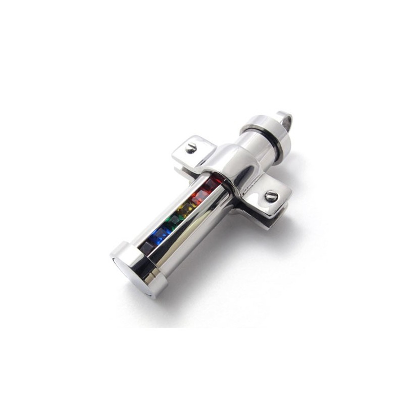 Μενταγιόν Τιτανίου Με Πολύχρωμα Ζιρκόνια