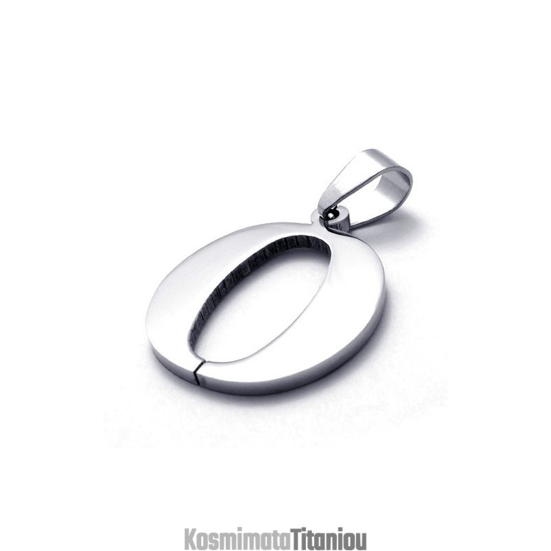 Μενταγιόν Από Τιτάνιο Με Το Γράμμα "O"