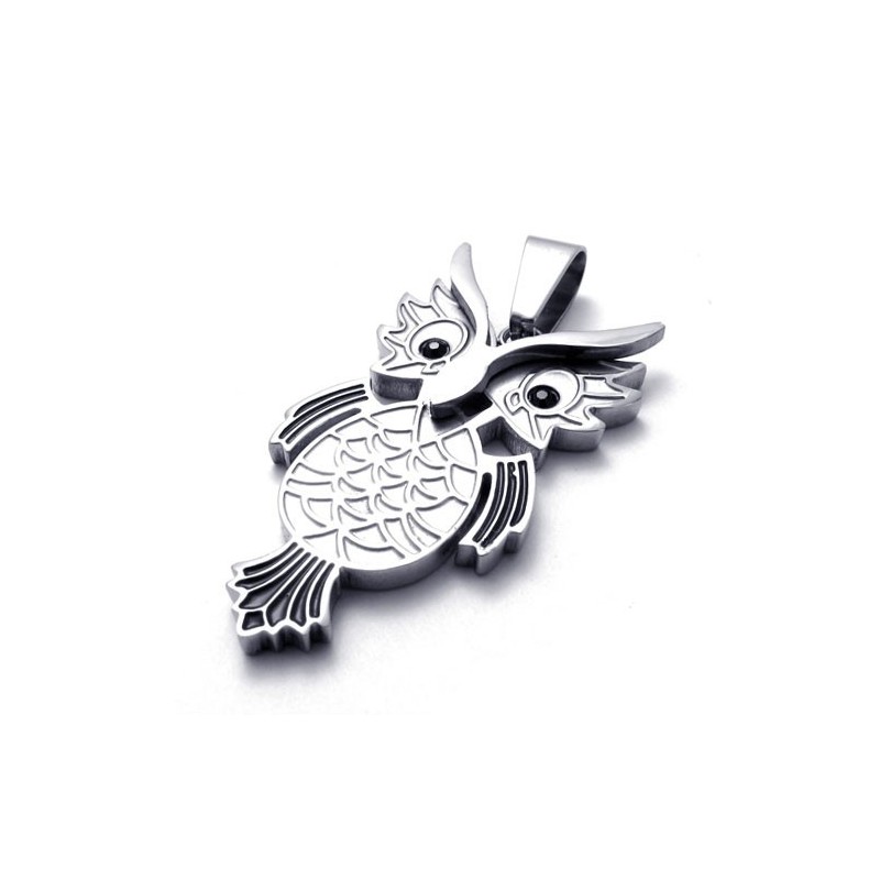 Μενταγιόν Από Τιτάνιο Με Κουκουβάγια