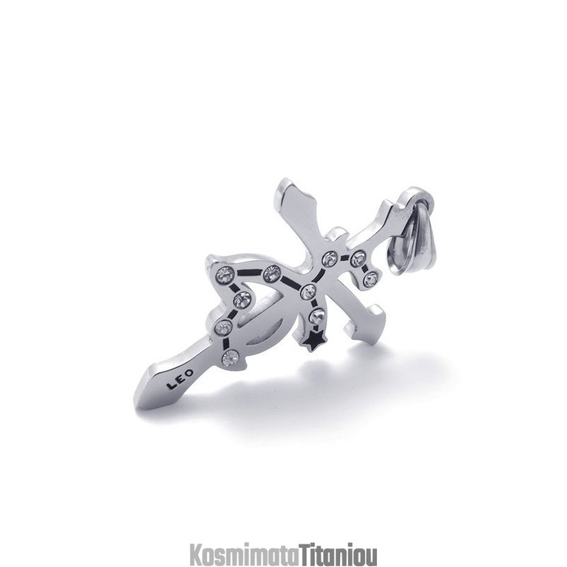 Μενταγιόν Από Τιτάνιο Leo Με Στρας