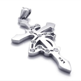 Μενταγιόν Από Τιτάνιο Leo Με Στρας