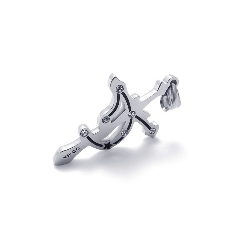 Μενταγιόν Virgo Από Τιτάνιο Με Στρας