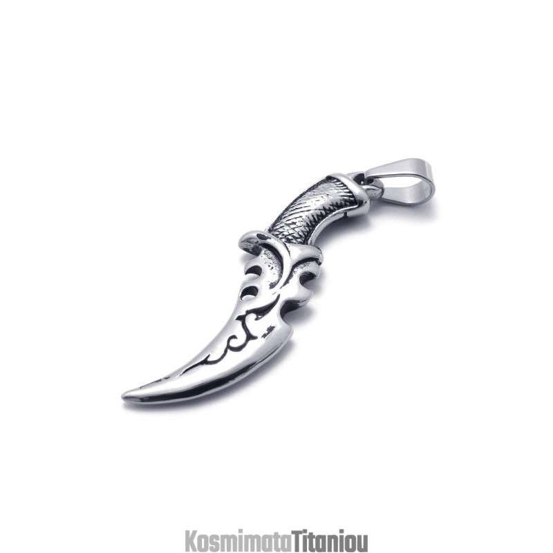 Μενταγιόν Από Τιτάνιο Με Μαχαίρι