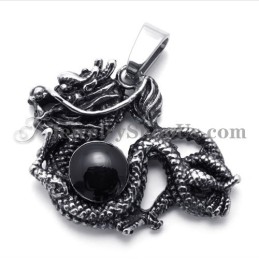 Μενταγιόν Τιτανίου Fashion Dragon Με Ζιρκόνιο