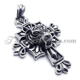 Κλασικό Μενταγιόν Από Τιτάνιο Με Μαύρο Σταυρό