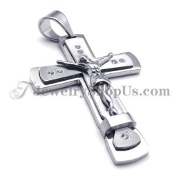 Κλασικό Μενταγιόν Από Τιτάνιο Με Σταυρό Του Ιησού