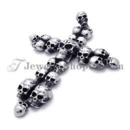 Σταυρός Από Τιτάνιο Μενταγιόν Fashion Skulls