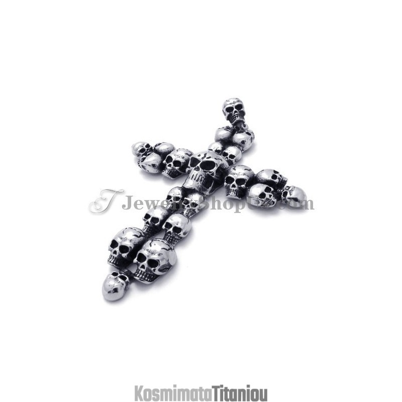 Σταυρός Από Τιτάνιο Μενταγιόν Fashion Skulls Σταυρός Από Τιτάνιο Μενταγιόν Fashion Skulls