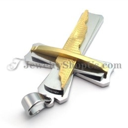 Υπέροχο Μενταγιόν Σταυρού Από Χρυσό Τιτάνιο