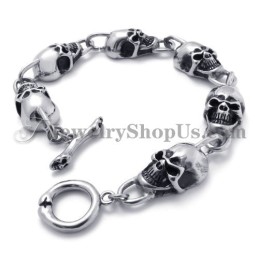 Βραχιόλι Τιτανίου Fashion Skulls