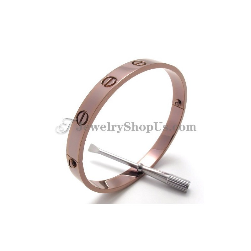 Κομψό Βραχιόλι Τιτανίου Από Ροζ Χρυσό Για Γυναίκες