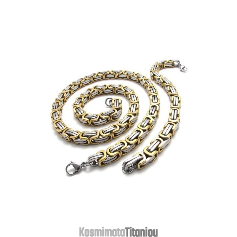 Σετ Κοσμημάτων Από Τιτάνιο Με Λεπτή Επεξεργασία, Λαμπρότητα Χρώματος, Σταθερή Ποιότητα, Συμπεριλαμβανομένου Κολιέ, Βραχιόλι