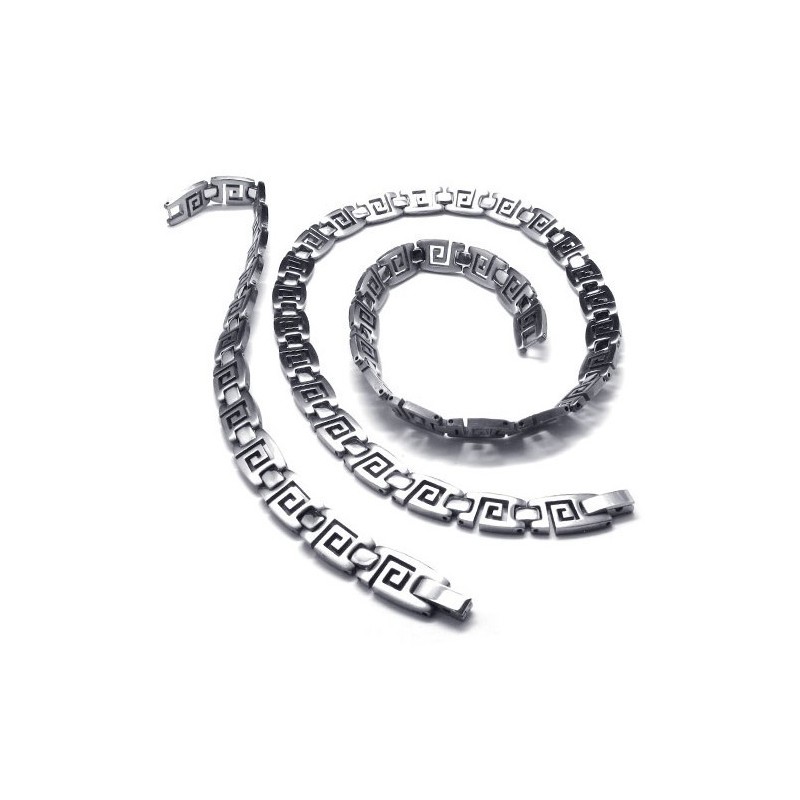 Επιδέξια Κατασκευή Χρώματος Λαμπρότητας Εξαιρετικής Ποιότητας Σετ Κοσμημάτων Τιτανίου Που Περιλαμβάνει Κολιέ, Βραχιόλι