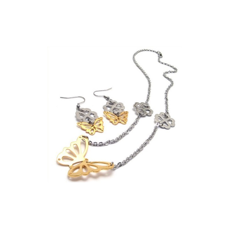 Λεπτά Επεξεργασμένο Σετ Κοσμημάτων Από Τιτάνιο Υψηλής Ποιότητας, Με Λαμπρότητα Χρώματος, Που Περιλαμβάνει Κολιέ, Μενταγιόν Και Σ