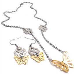 Λεπτά Επεξεργασμένο Σετ Κοσμημάτων Από Τιτάνιο Υψηλής Ποιότητας, Με Λαμπρότητα Χρώματος, Που Περιλαμβάνει Κολιέ, Μενταγιόν Και Σ