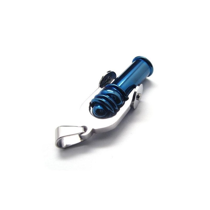 Ανδρικό Μπλε Κολιέ Μενταγιόν Cannon Από Καθαρό Τιτάνιο 6466